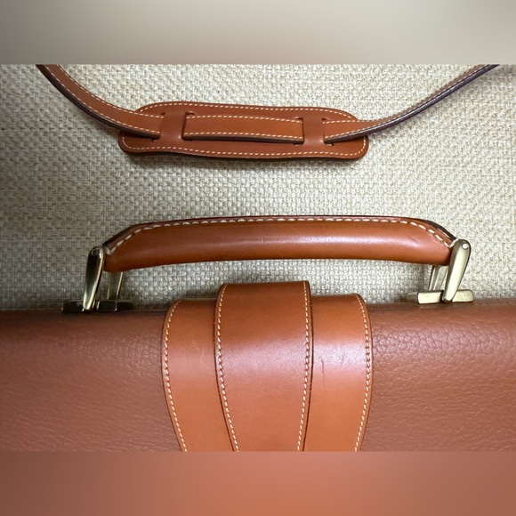 Dooney & Bourke Vintage New Tan Leather Briefcase Messenger bag - Picture 7 of 9